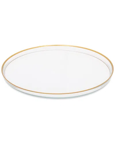 Alice Pazkus Set Of Four Glass Chargers With Gold Rim
