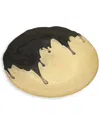 Alice Pazkus Set Of Four Gold And Black Dipped Designed 8.25in Salad Plates In Black