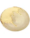 Alice Pazkus Set Of Four Gold Dipped Designed 8.25in Salad Plates In Gold