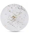 Alice Pazkus Set Of Four Opaque White Chargers With Splashy Gold Design In White