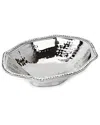 Alice Pazkus Stainless Steel Octagonal Dish With Diamonds In Silver