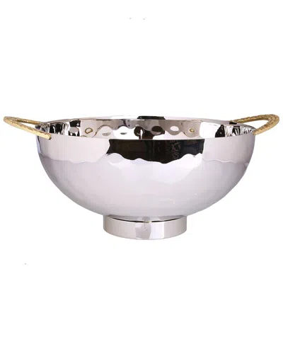 ALICE PAZKUS ALICE PAZKUS STAINLESS STEEL SALAD BOWL WITH MOSAIC HANDLES