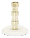 Alice Pazkus Tapered Candle Holder On Marble Base In Gold
