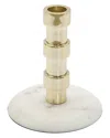 Alice Pazkus Tapered Candle Holder On Marble Base In Gold