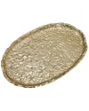 Alice Pazkus Textured Gold Oval Tray
