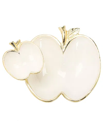Alice Pazkus Two Apple Dish In White