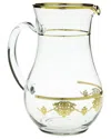 Alice Pazkus Water Pitcher With Gold Design In Gold