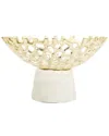 Alice Pazkus Web Bowl On Marble Base In Gold