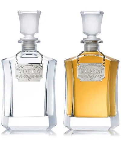 Alice Pazkus Whiskey Decanter And Whiskey Tags In Clear