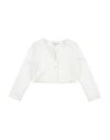 Alice Pi. Toddler Girl Blazer White Size 4 Polyester, Elastane In White
