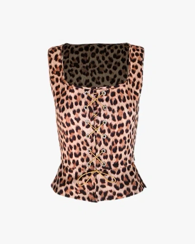 Alice Pons Milano Cheetah Peplum Corset