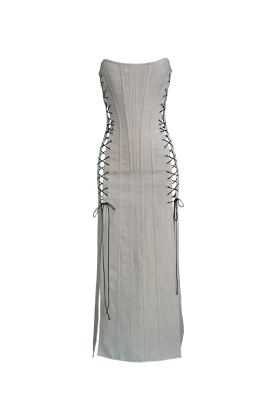 Alice Pons Milano Victorian Dress In Beige