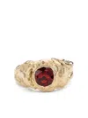 Alice Waese 14k Yellow Gold Garnet Ring