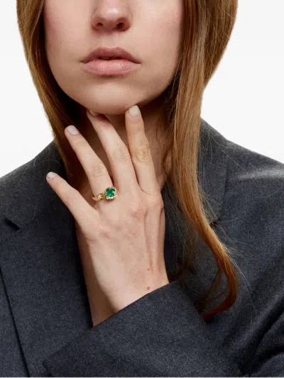 Alice Waese 14k Yellow Gold Hydra Emerald Ring