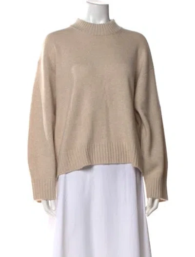 Pre-owned Alice Walk Cashmere Mock Neck Sweater In Neutral