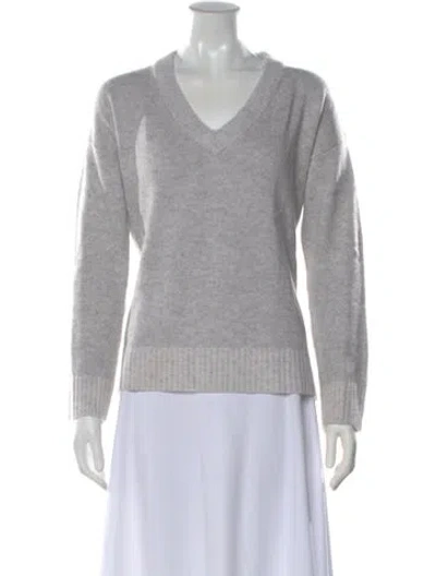 Pre-owned Alice Walk Cashmere V-neck Sweater In Gray