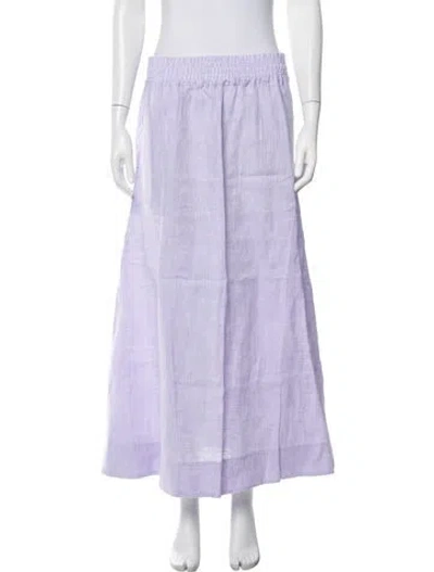 Pre-owned Alice Walk Linen Long Skirt In Purple