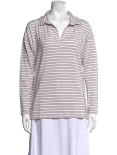 Pre-owned Alice Walk Striped Long Sleeve Polo In Multi