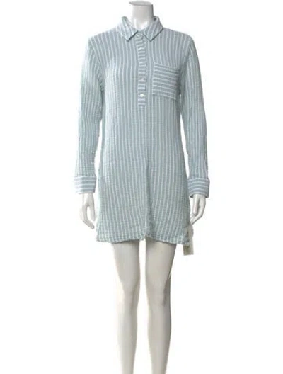Pre-owned Alice Walk Striped Mini Dress In Blue
