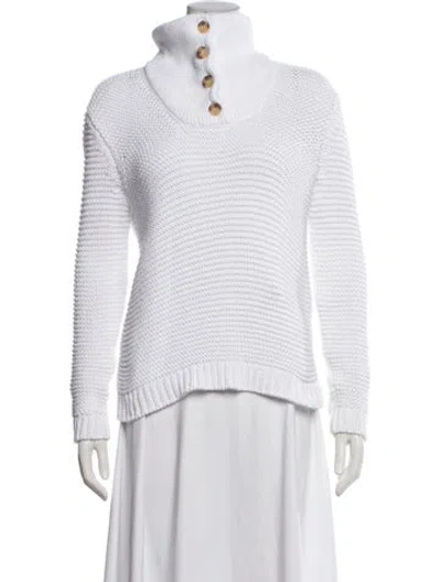 Pre-owned Alice Walk Turtleneck Sweater In White