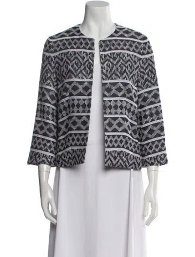 Pre-owned Alice Walk Tweed Pattern Evening Jacket In White