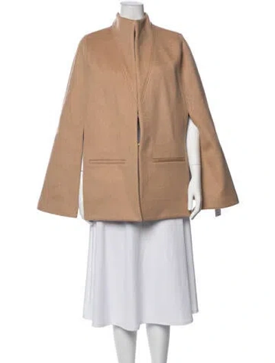 Pre-owned Alice Walk Virgin Wool Cape In Neutral