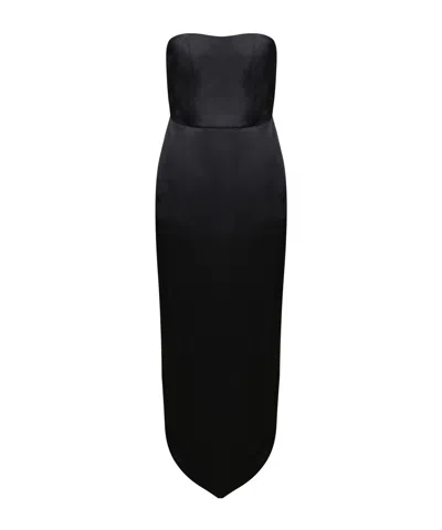 Aliceolivia Doreen Strapless Maxi Dress In Black