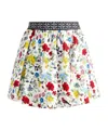 Alice And Olivia Haven Lin And Cotton Mini Skirt In Colorful Doll House