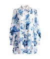 Alice And Olivia Junia Printed Mini Dress In Blue