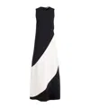 Alice And Olivia Kate Midi Dress In Black/off White