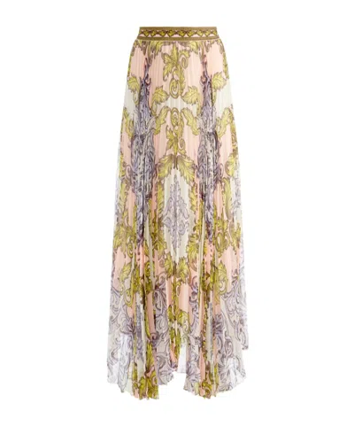Aliceolivia Katz Pleated Maxi Skirt In Nude