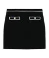 Alice And Olivia Alice + Olivia Cotton Mini Skirt In Black