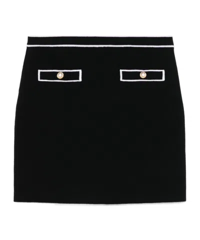 Aliceolivia Knitted Mini Skirt In Black