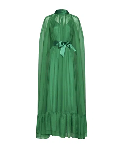 Aliceolivia Lanelle Maxi Cape Dress