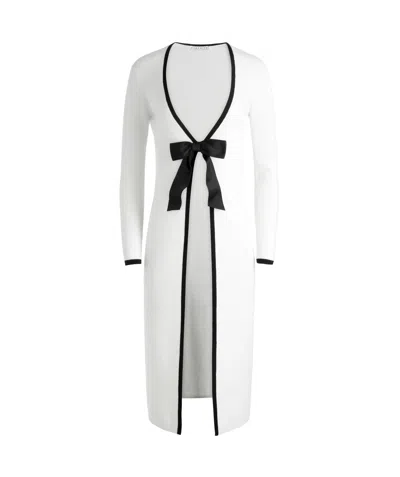 Aliceolivia Long Cardigan In Beige/black