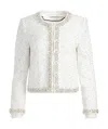 Alice And Olivia Long-sleeved Casual Jacket In White