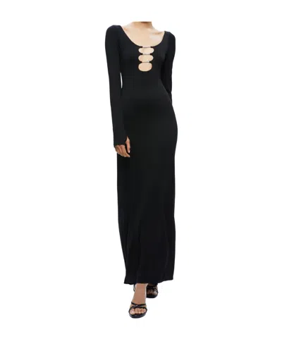 Aliceolivia Long-sleeved Dress In Black