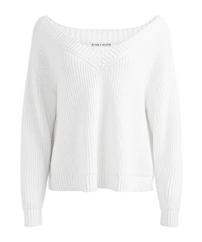 Aliceolivia Long-sleeved Sweater In Soft White