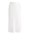 Alice And Olivia Maeve Midi Slip Skirt In Off White
