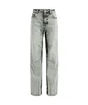 Alice And Olivia Parker Wide-leg Jeans In Smoky Gray
