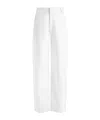 Alice And Olivia Porter Low-rise Tapered Trousers In Off White