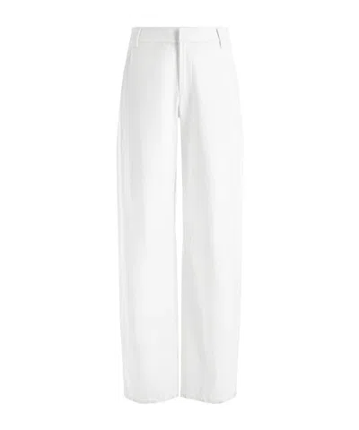 Aliceolivia Porter Low-rise Tapered Trousers In Off White