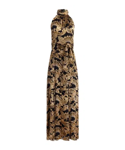 Aliceolivia Print Dress In Brown