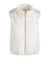 Alice And Olivia Robena Teddy Bear Vest In Off-white