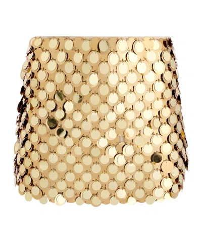 Aliceolivia Rubi Micro Skirt In Light Gold/champagne