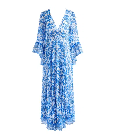 Aliceolivia Selene Pleated Maxi Dress