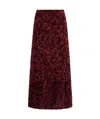 Alice And Olivia Sequin-embellished Flared Skirt In Brown
