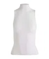 Alice And Olivia Sleeveless Vest In Soft White