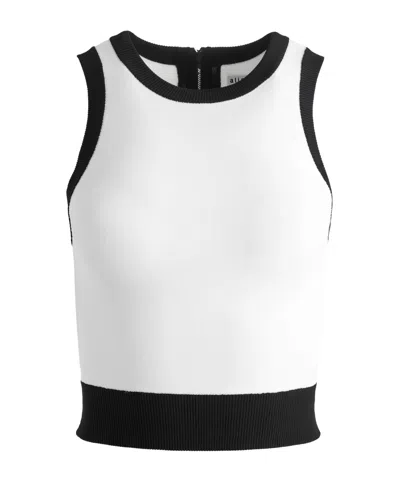 Aliceolivia Sleeveless Vest In White/black