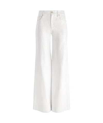 Aliceolivia Trish Vegan Croc Pant In Off-white